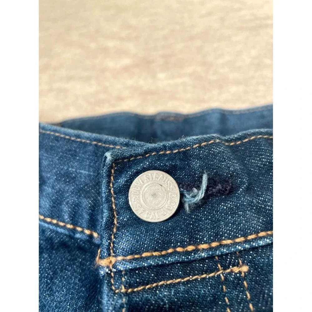 Vintage Levi's 501 Original Fit Jeans Men 34x30 Blue Whiskering Denim Button Fly